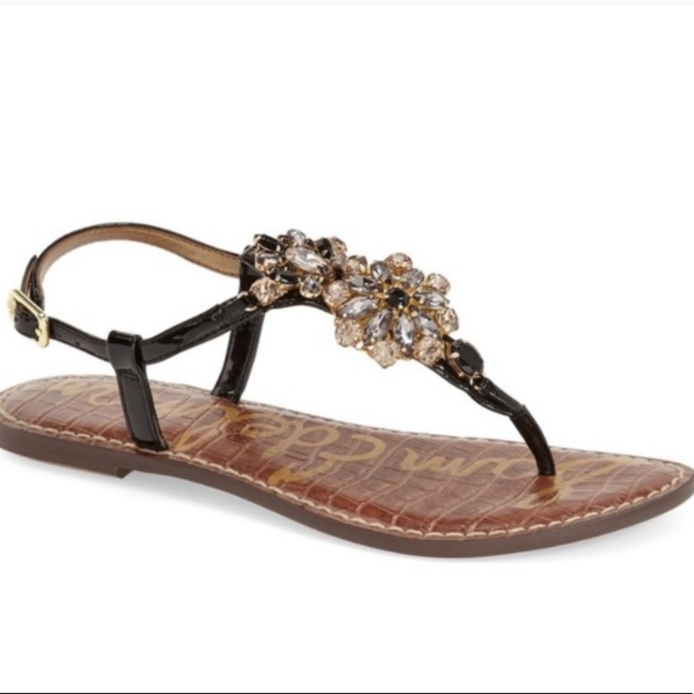 Grayson embellished thong rhinestone sandal